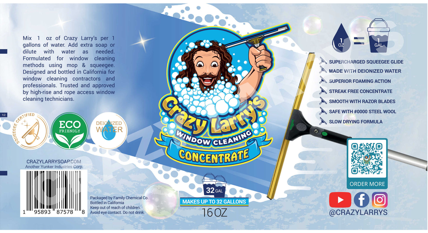Crazy Larry’s Window Cleaning Concentrate - 16 oz
