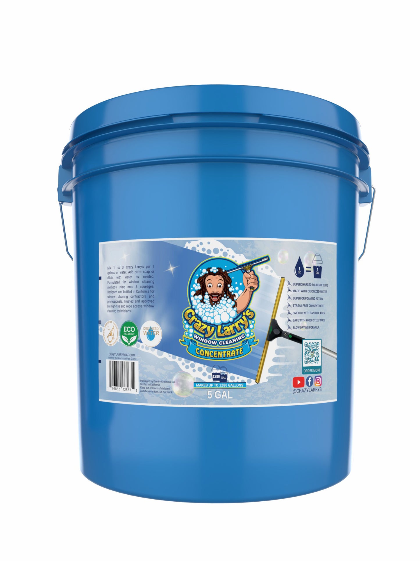 Crazy Larry’s Window Cleaning Concentrate - 5 Gallon