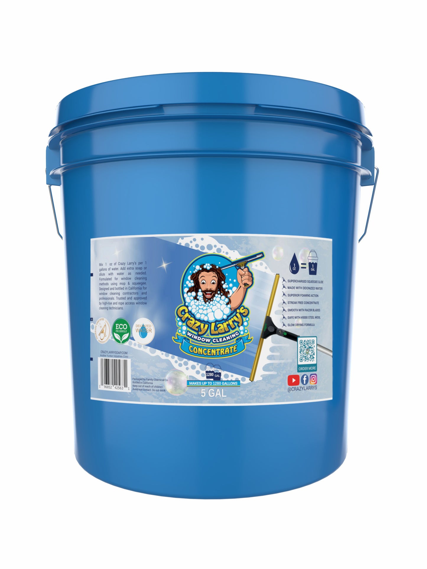 Crazy Larry’s Window Cleaning Concentrate - 5 Gallon